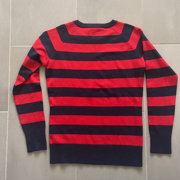 French Connection striped navy & red pullover sweater - Picture 14 of 17